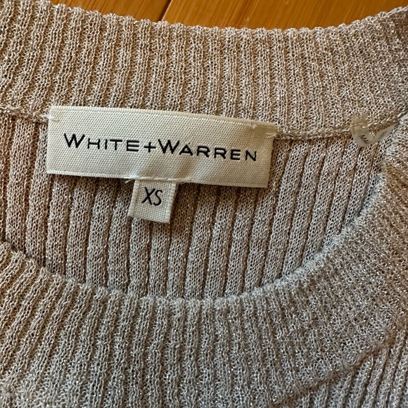 White and Warren gold sparkle top - Picture 3 of 3